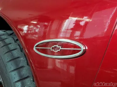 American Car Craft Side Marker Trim Satin Chevy Bowtie GML Rear Side 2pc Chevrolet Corvette 1997-2004 - ACC-032035